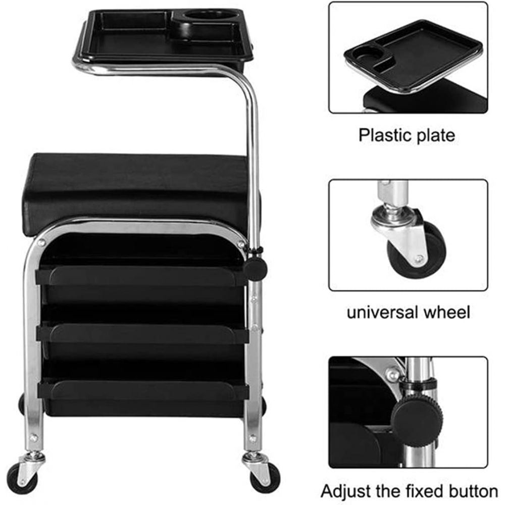 Nail Pedicure Beauty Salon Trolley Chair Stool